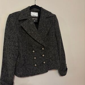 Kensie Women's Charcoal Double-Breasted Pea Coat